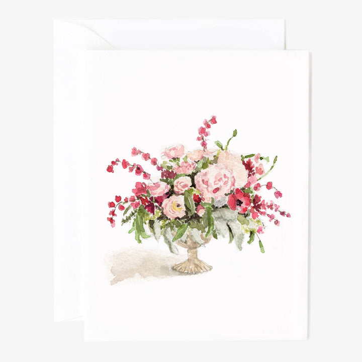 Pinks bouquet notecards by Emily Lex