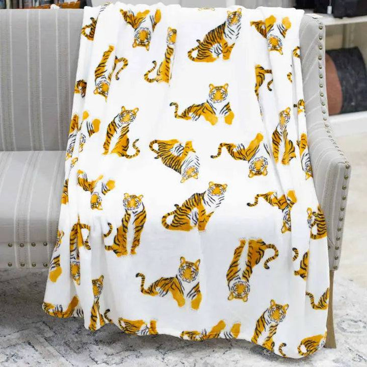 Tiger Plush Throw Blanket