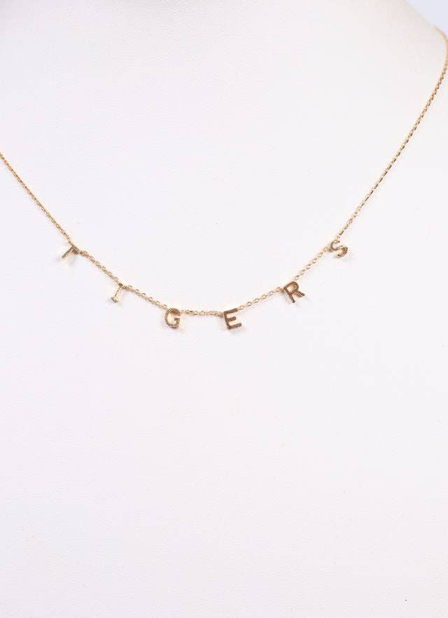 Let's Go Tigers Necklace gold