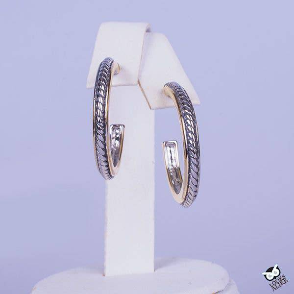 Cable Hoop Earrings