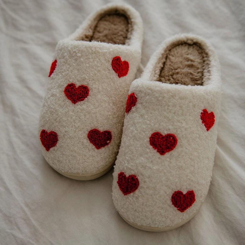 Red Heart Slippers - Bloom and Petal