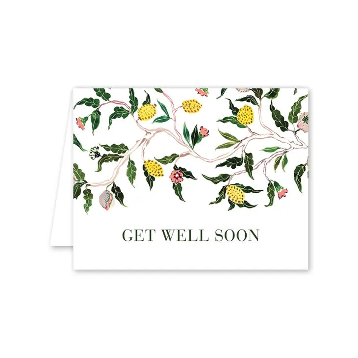 Brocade Botanical Get Well Card - Bloom and Petal