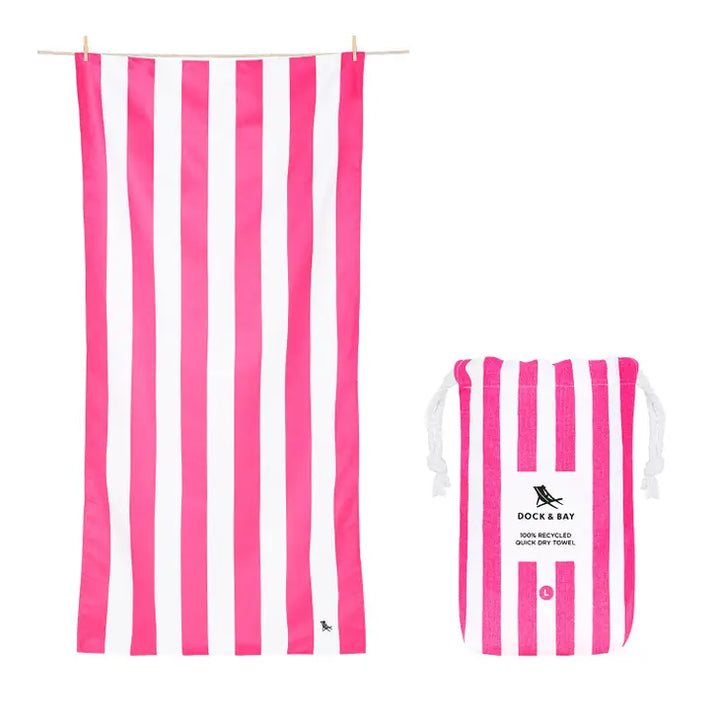 Dock & Bay Quick Dry Large Towel- Phi Phi Pink - Bloom and Petal