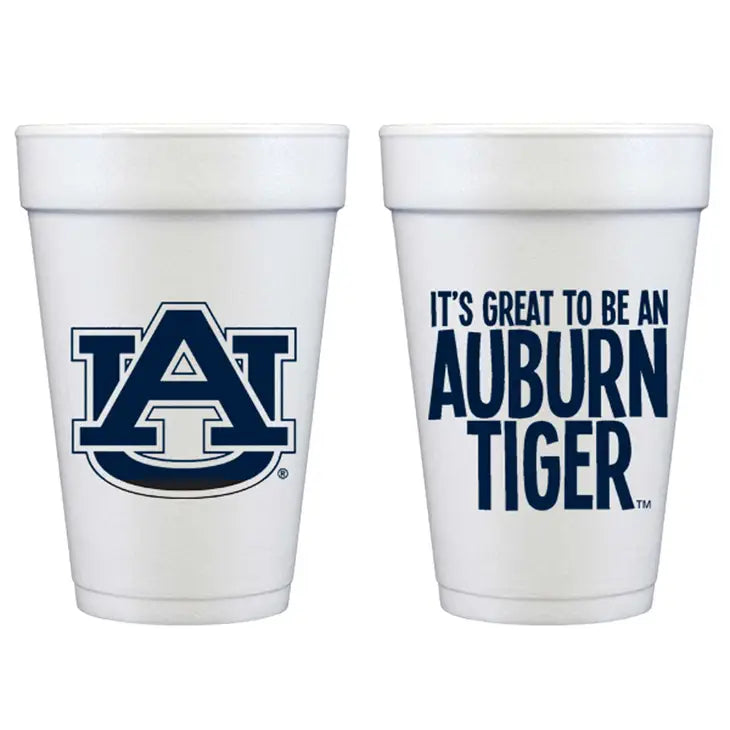 Great to be an Auburn Tiger Foam Cups - Bloom and Petal