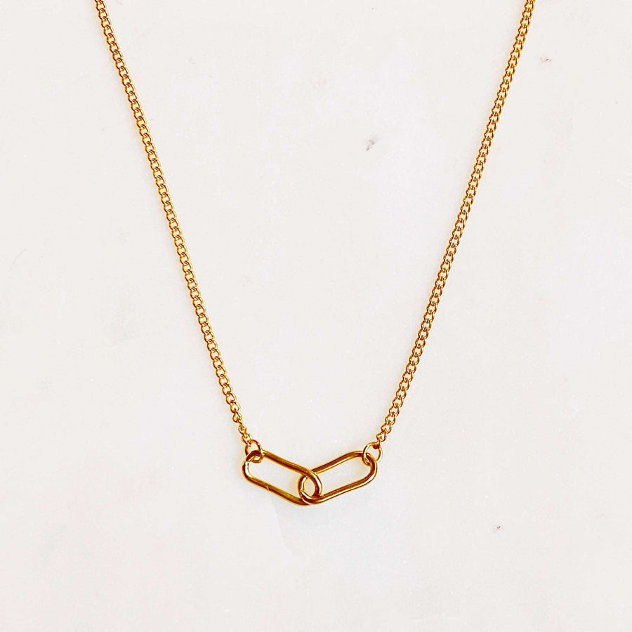 Double Linked Pendant Chain Necklace