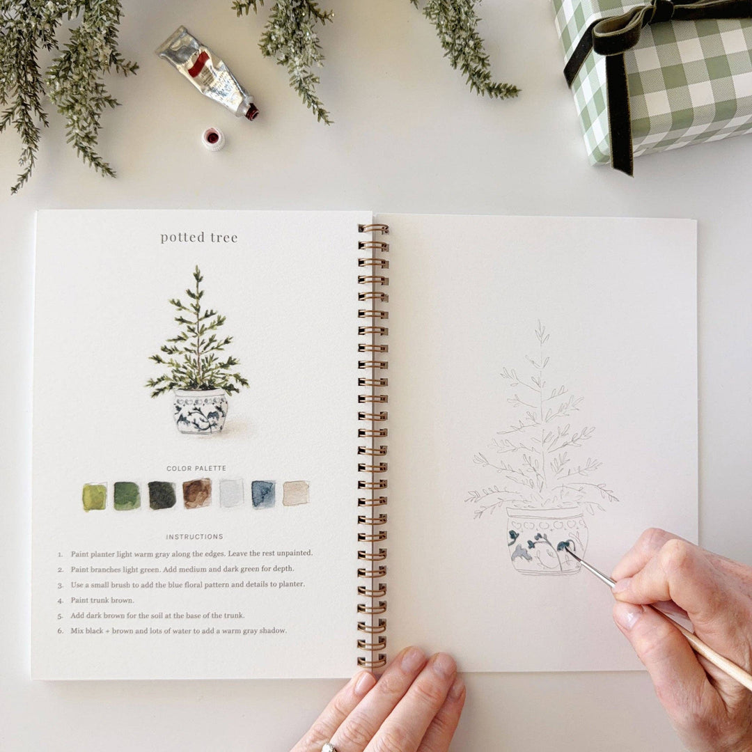 Christmas Watercolor Workbook by Emily Lex
