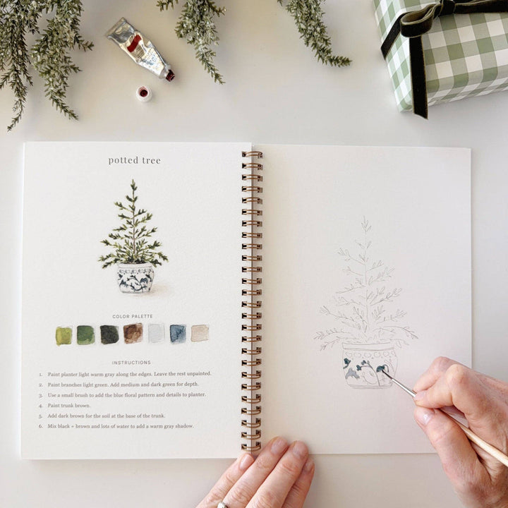 Christmas Watercolor Workbook by Emily Lex