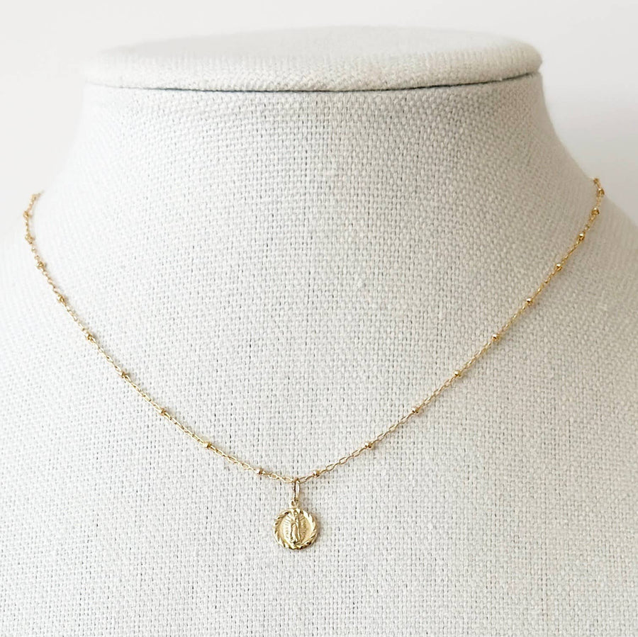 Delicate Saint Coin Necklace: Small - Bloom and Petal