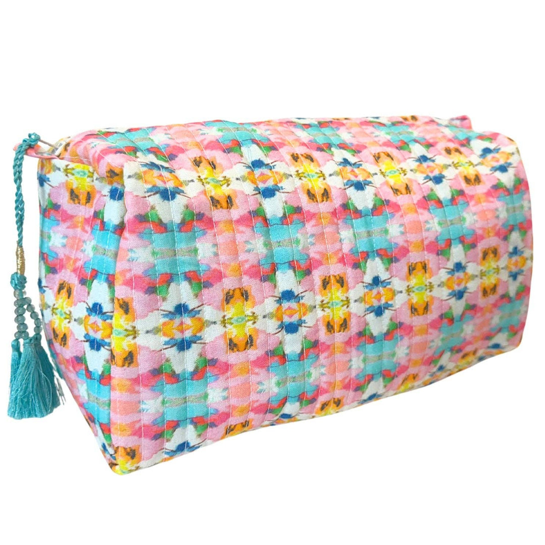 Sumner Pink Large Cosmetic Bag by Laura Park: Large
