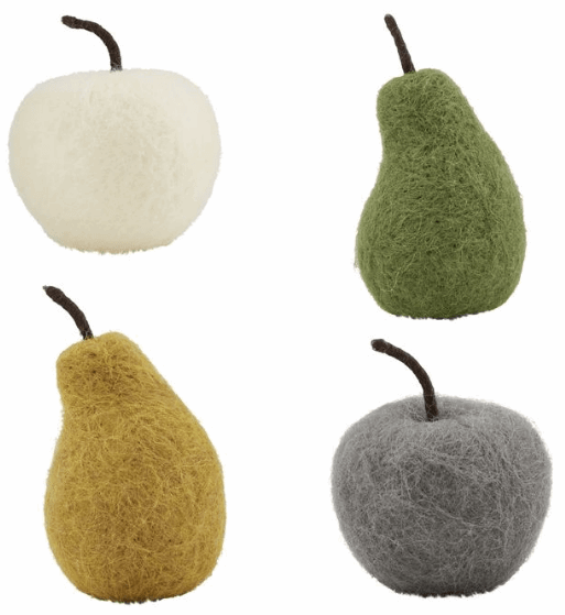 Felted Wool Fruit Decor