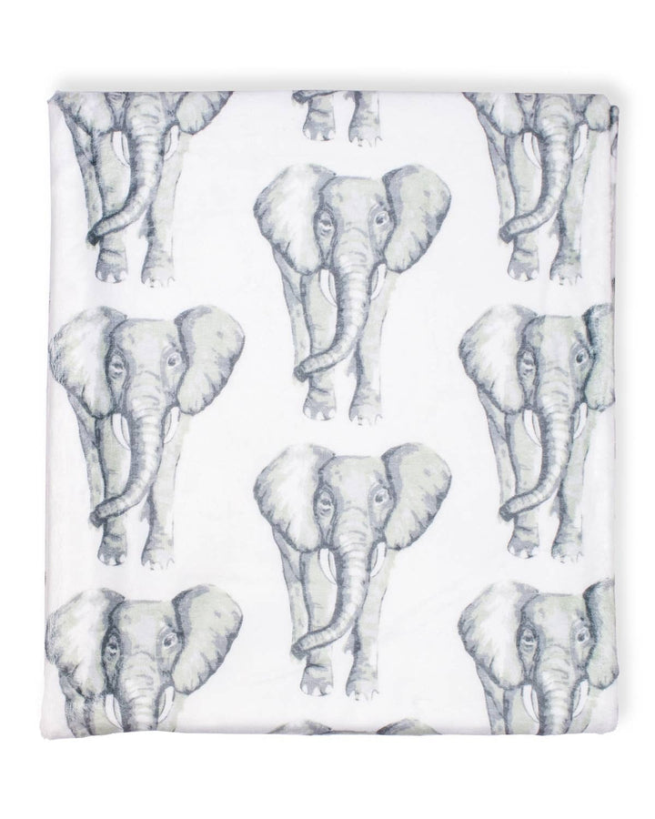 Elephant Stomp Throw Grey/White   50x60
