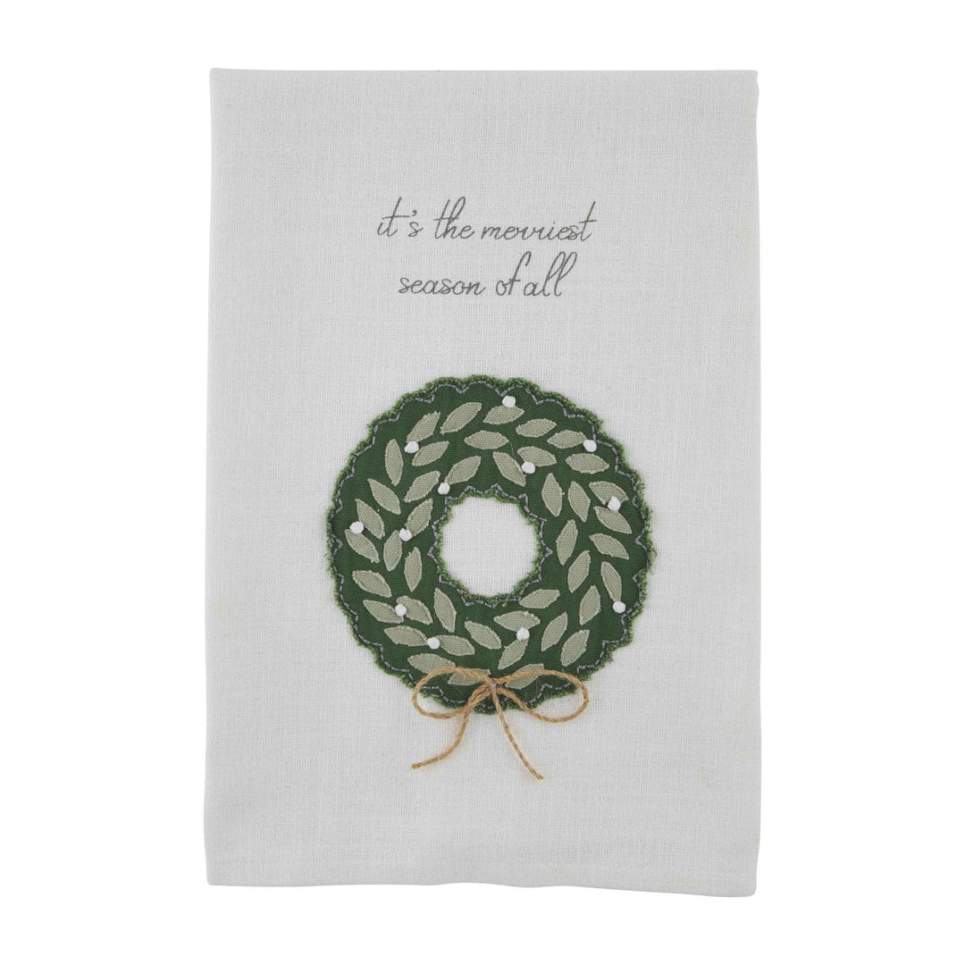 Wreath Knot Appliqué Towel