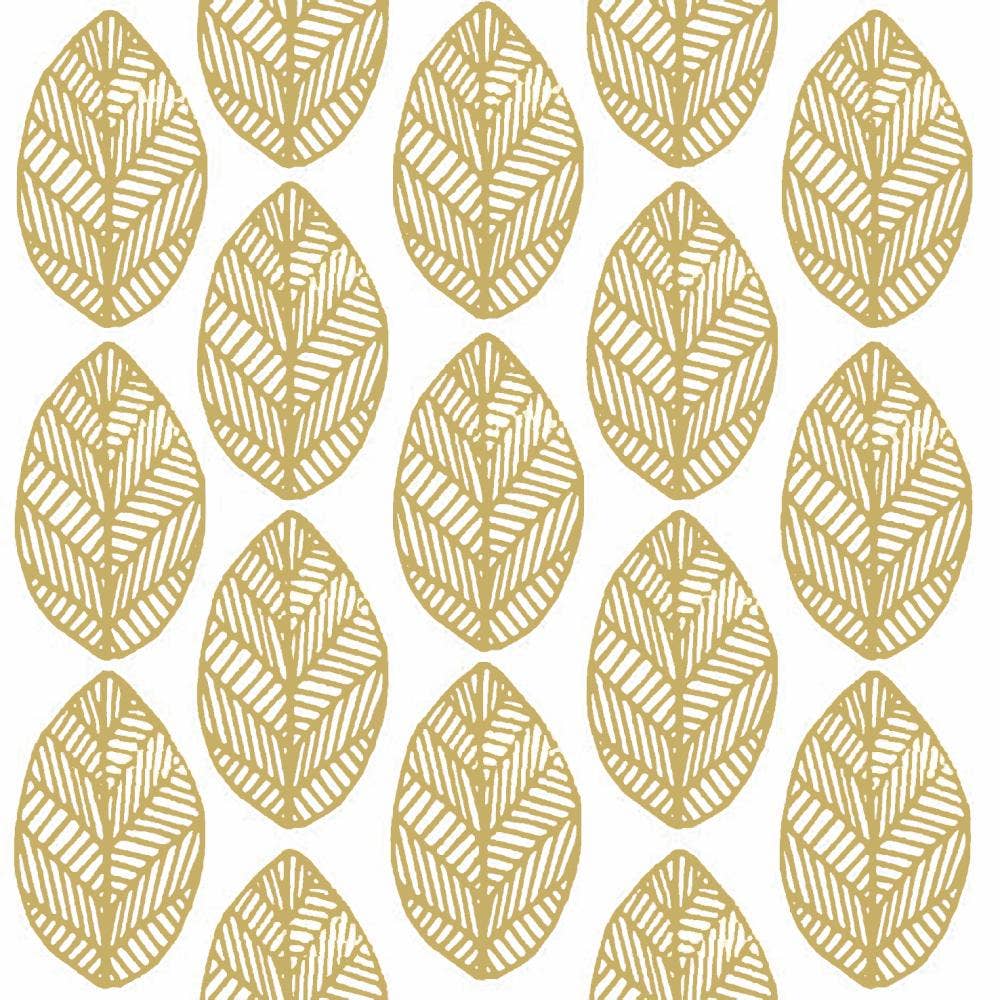 Beverage Napkins Golden Leaves