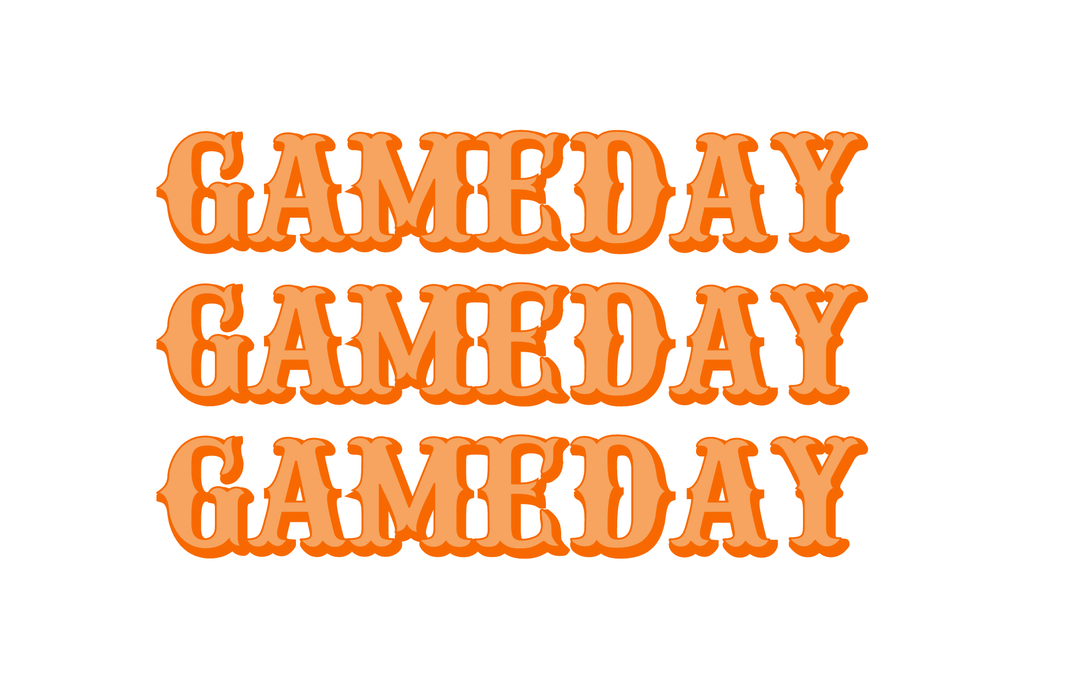 GAMEDAY ORANGE Acrylic Tray  insert set of 10