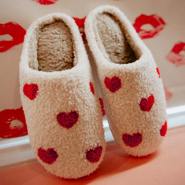 Red Heart Slippers - Bloom and Petal