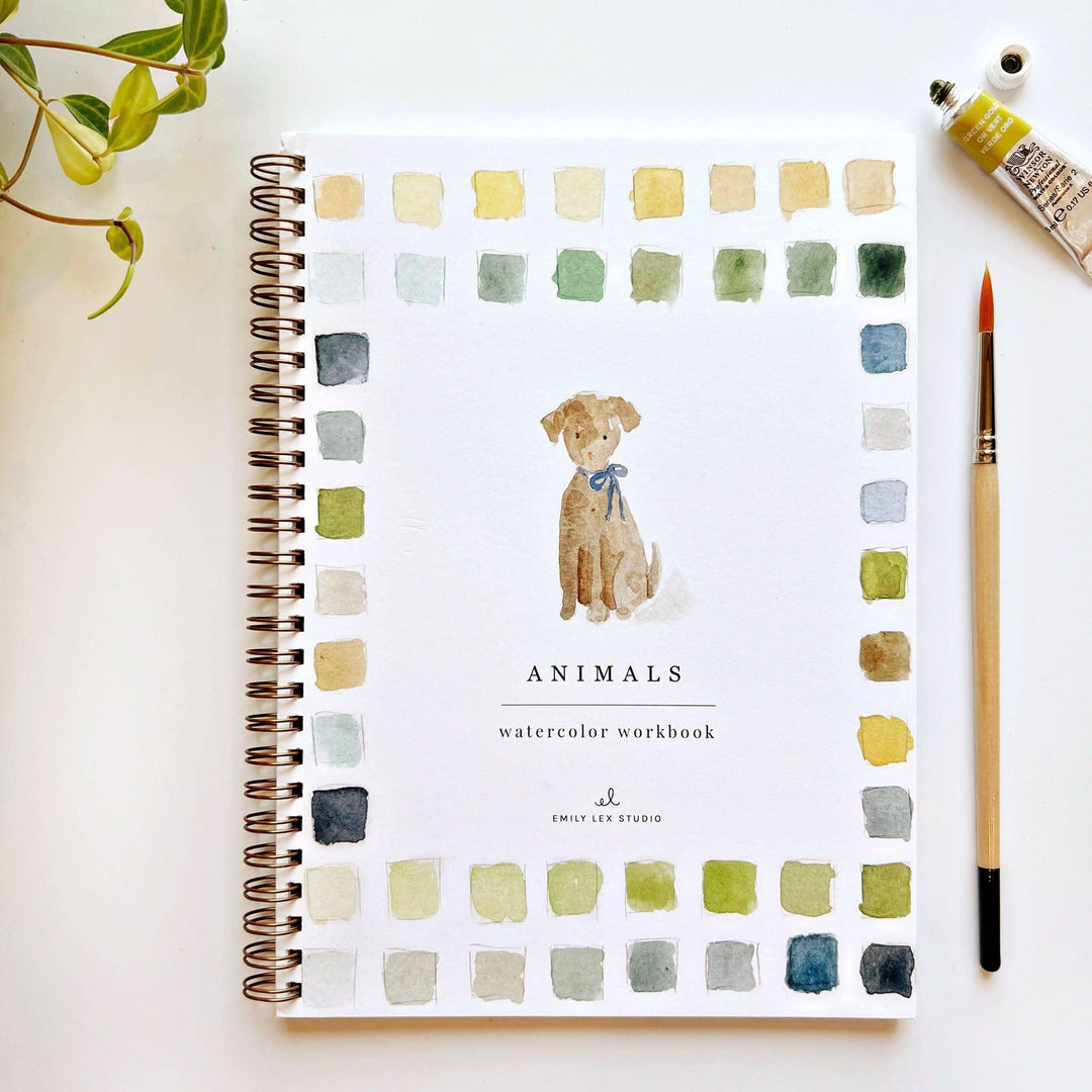 Animals watercolor workbook by Emily Lex