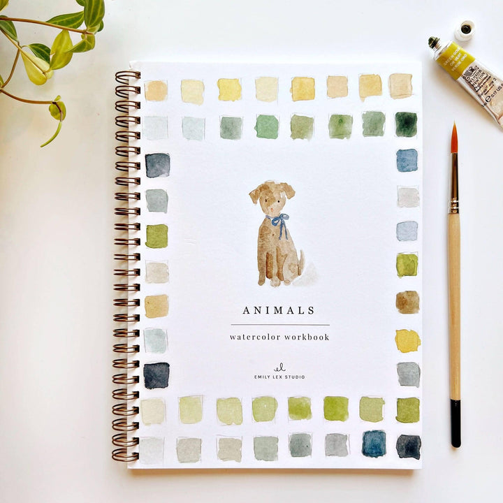 Animals watercolor workbook by Emily Lex