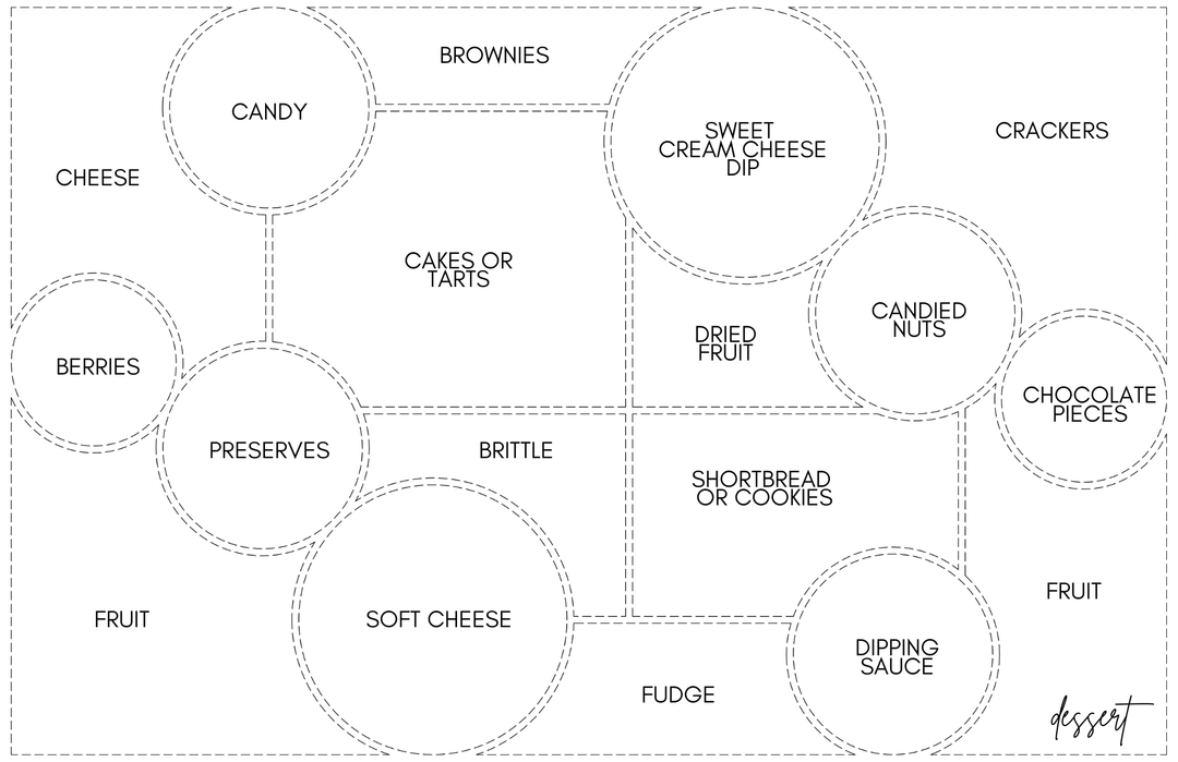 Acrylic Tray CHARCUTERIE MAP Insert Set of 10