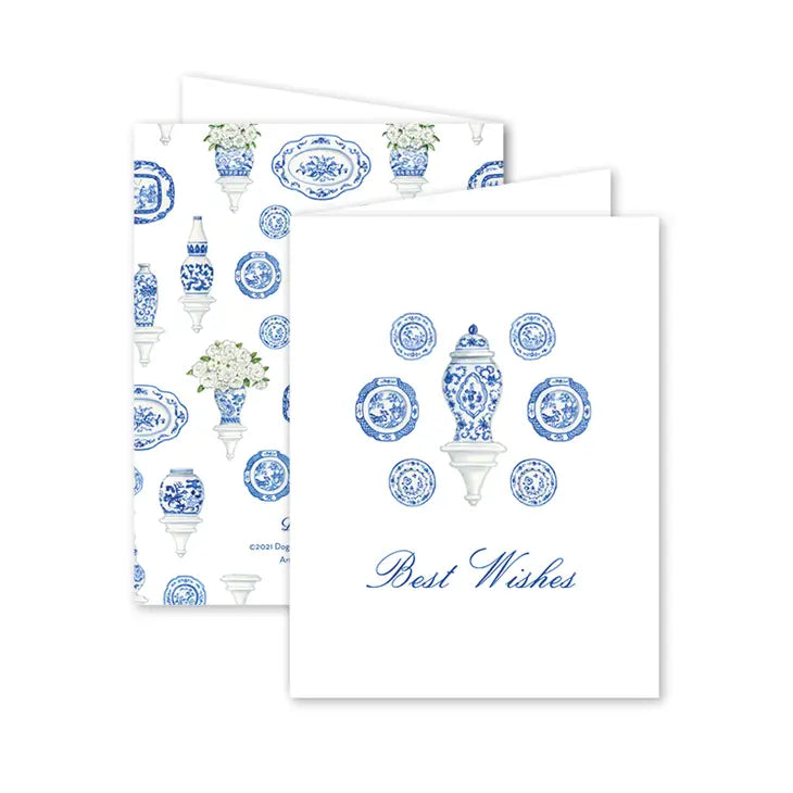 Chinoiserie Gallery Best Wishes Card - Bloom and Petal