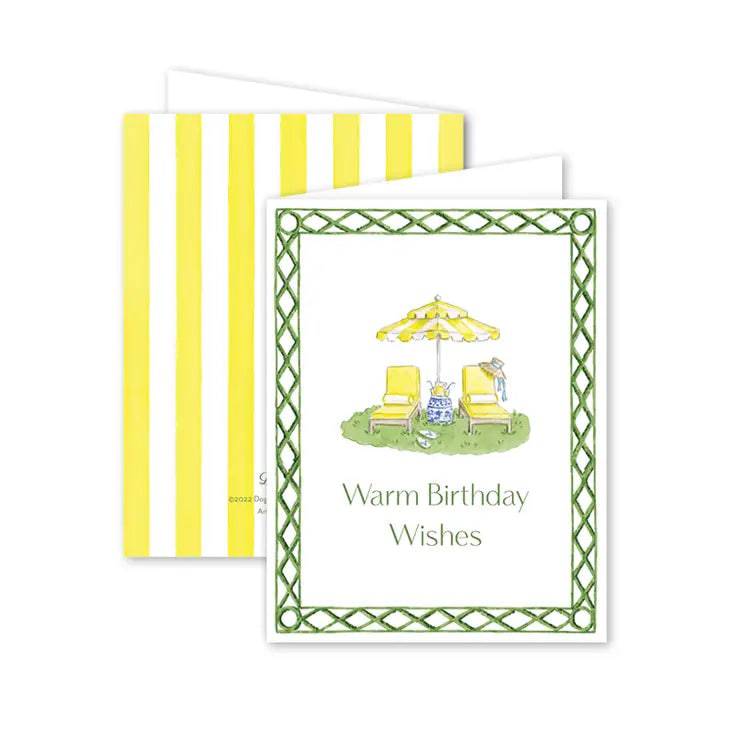 Poolside Cabana Birthday Greeting Card