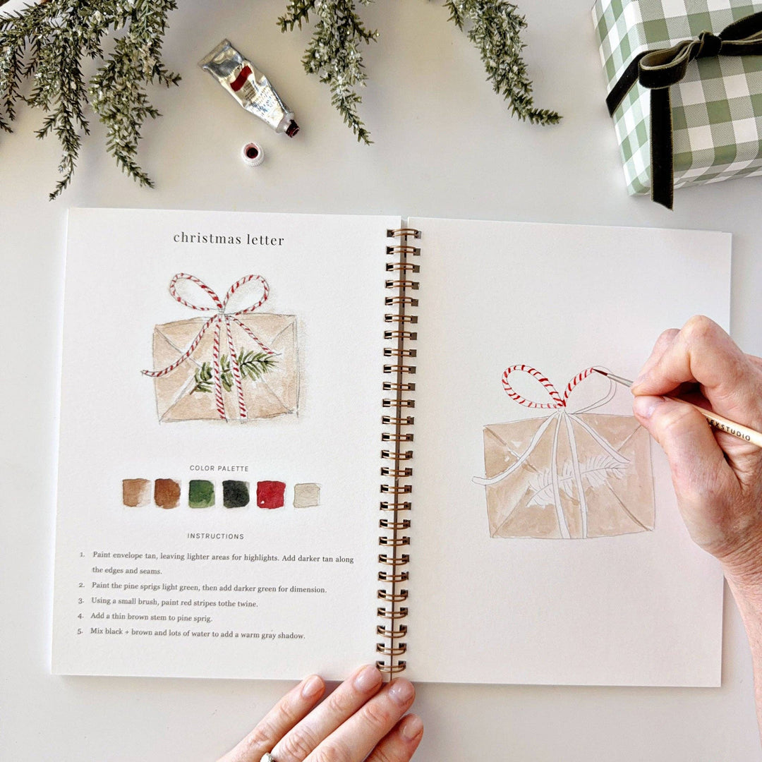 Christmas Watercolor Workbook by Emily Lex