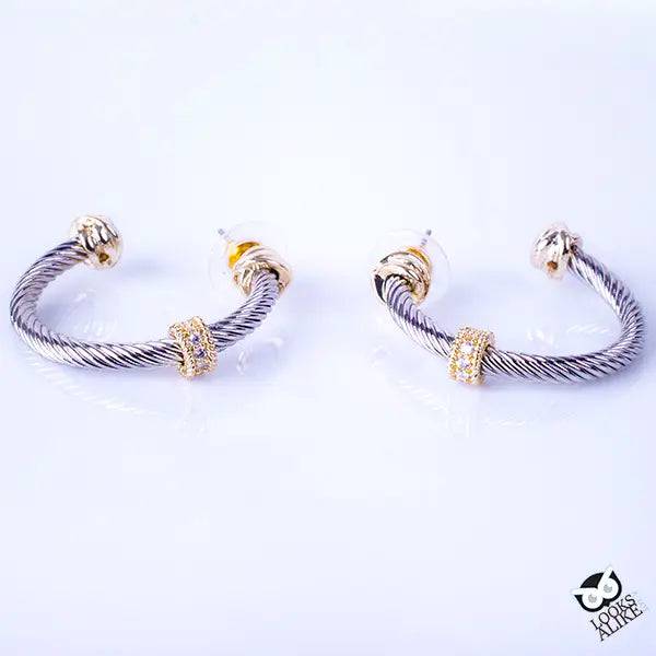 Cable Station Hoop Earrings