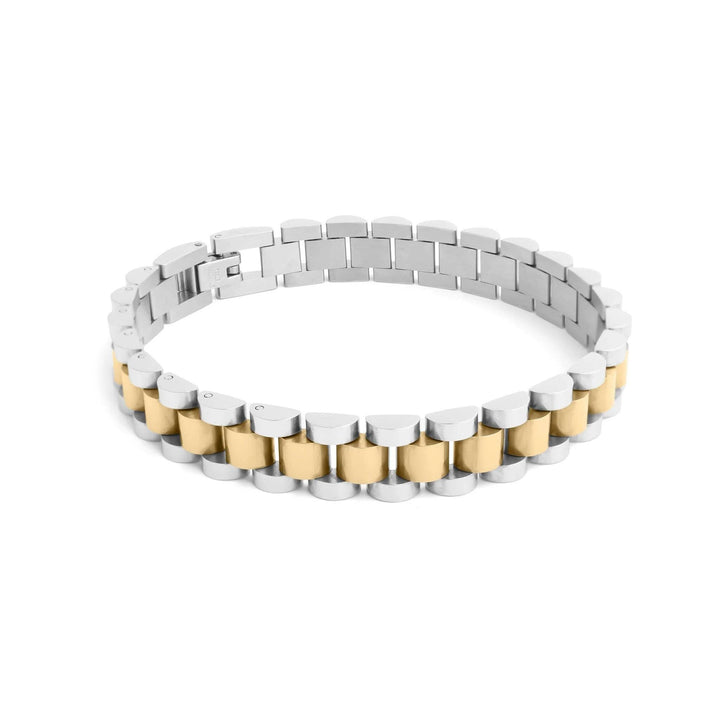 18K Gold Stainless Steel  Mixted Metal Watch Band Bracelet: Mixed Metal