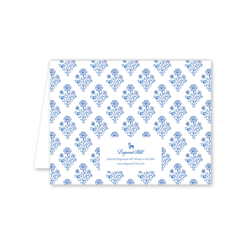 Chinoiserie Blockprint Thank You: Single Card