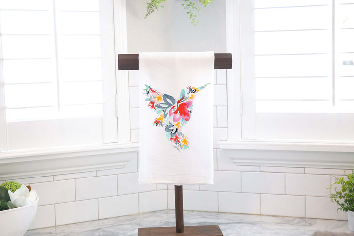 Hummingbird Flour Sack Tea Towel