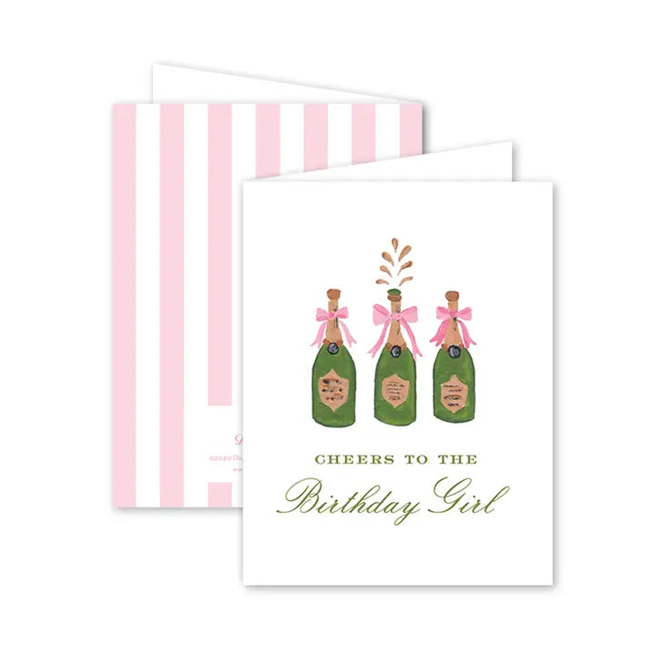 Champagne Birthday Card - Bloom and Petal