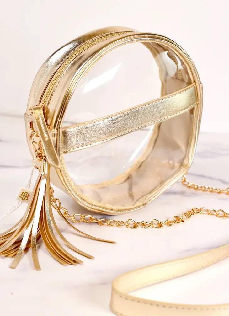 Madison Clear Crossbody- Gold