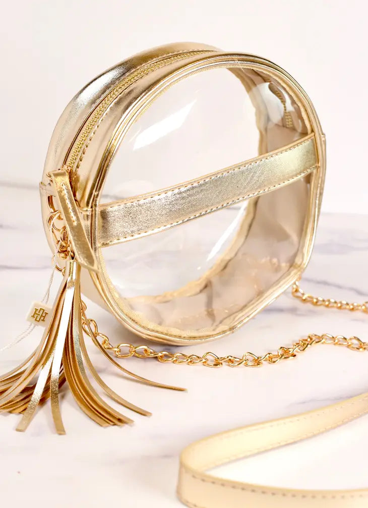 Madison Clear Crossbody- Gold - Bloom and Petal