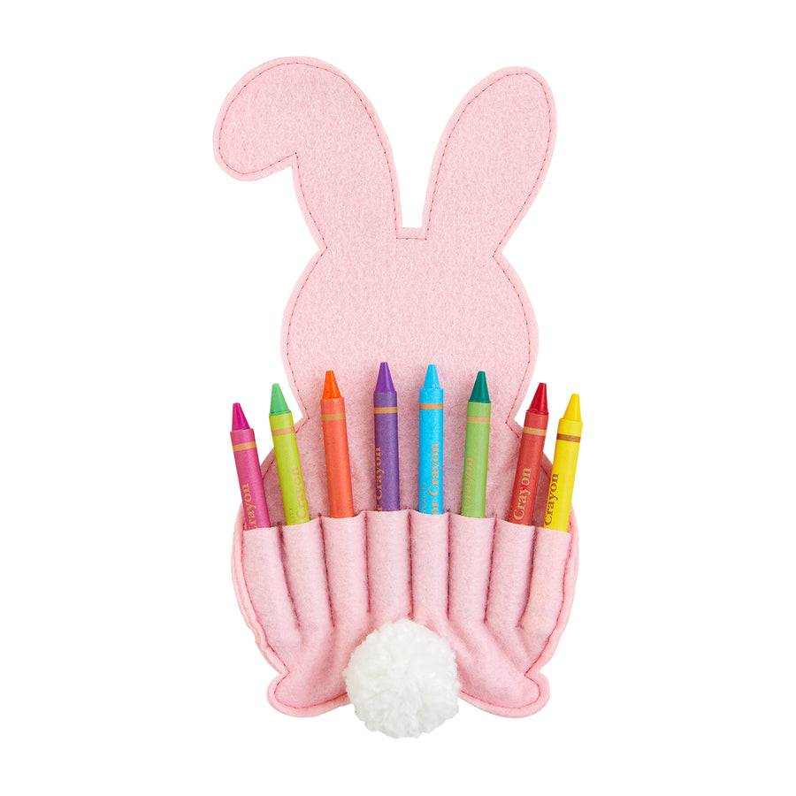 Pink Bunny Crayon Holder Set - Bloom and Petal