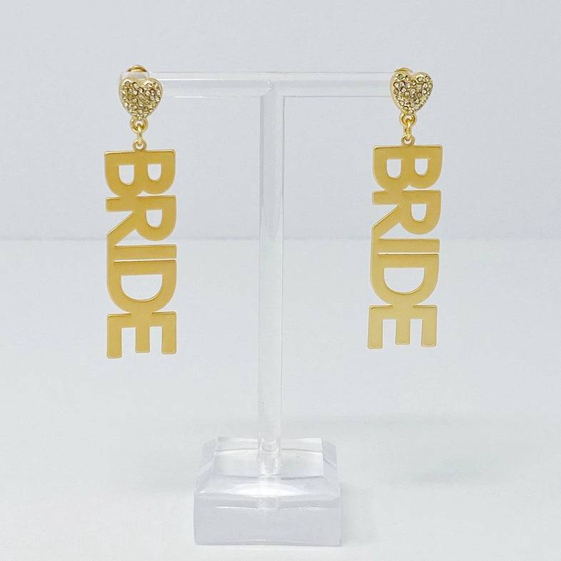 Say I Do Bride Earrings- Gold