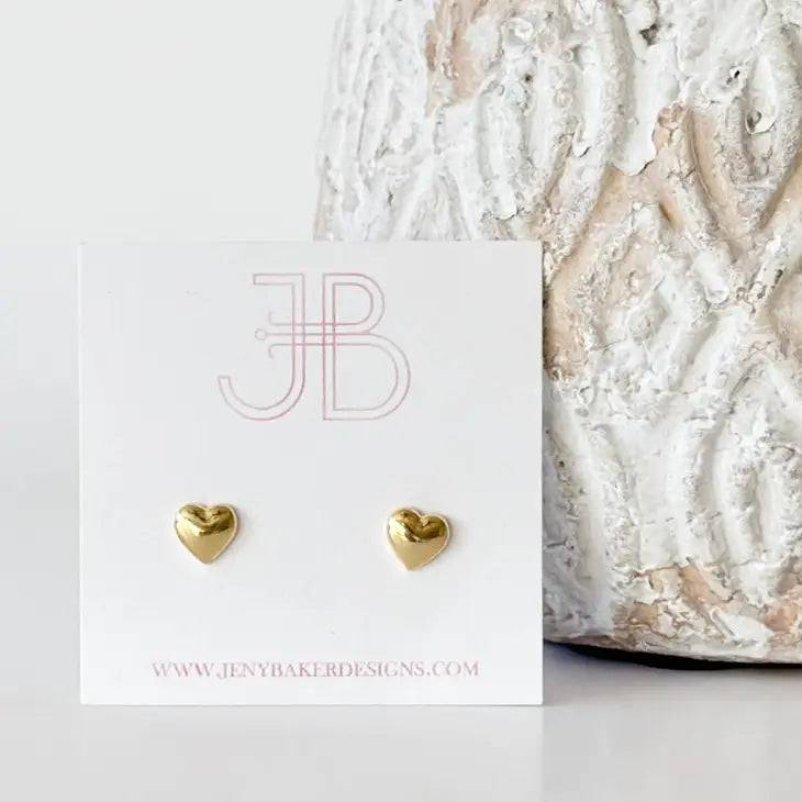 Goldie Heart Studs