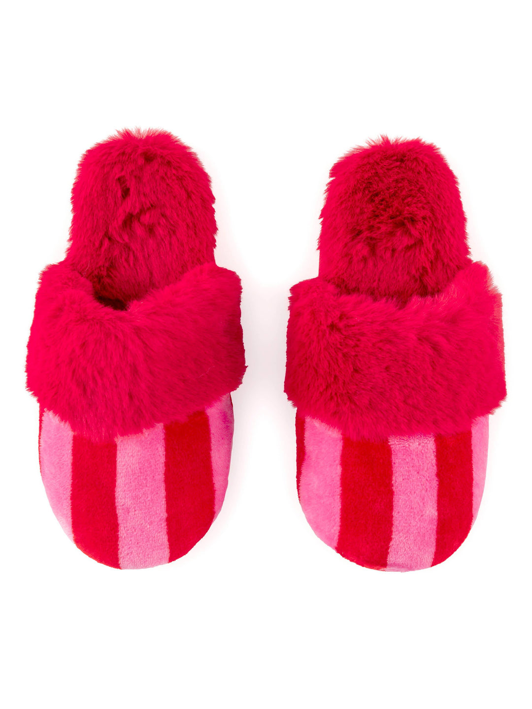 FELICITY STRIPE SLIPPERS, RED