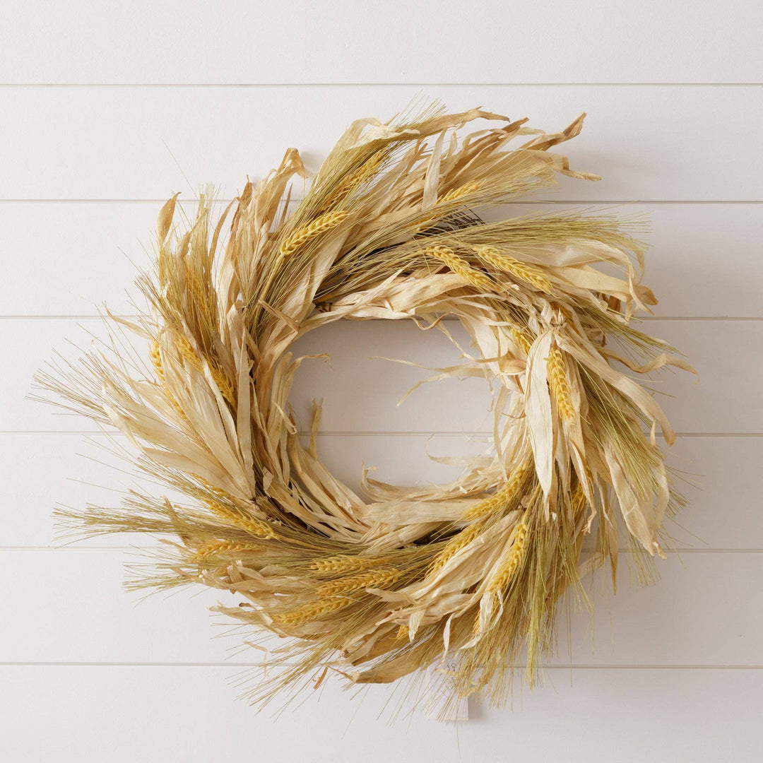 Wheat And Corn Husk Wreath