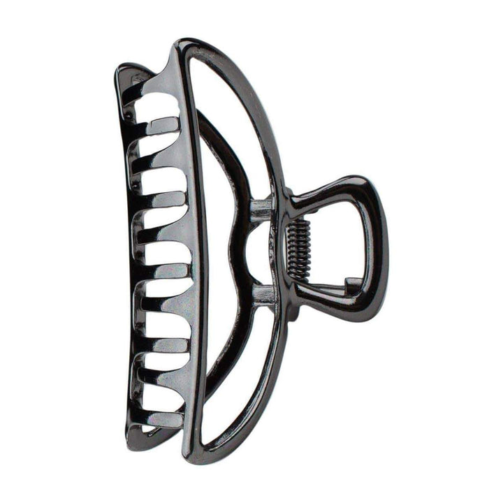 Open Shape Claw Clip- Hematite