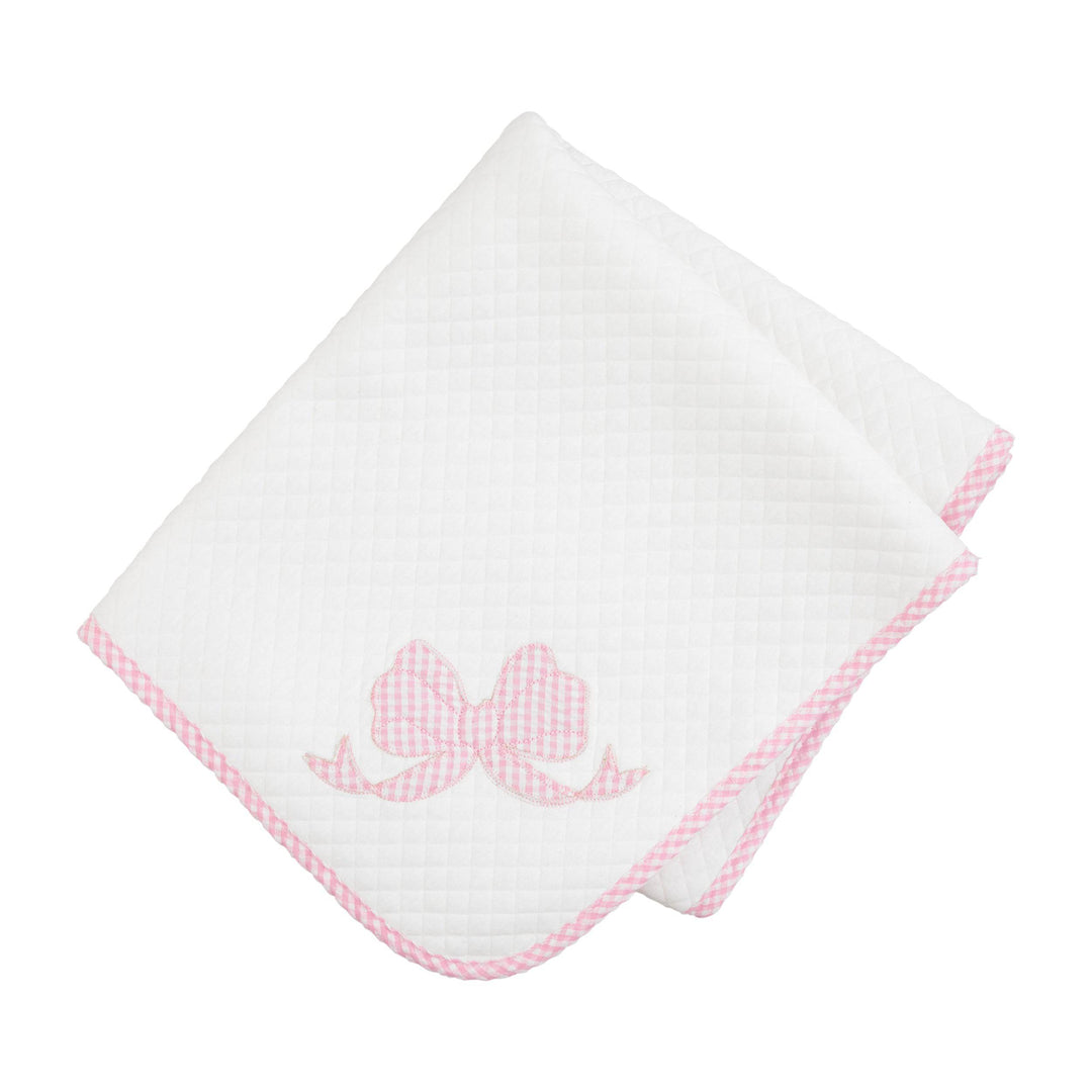 Bow Quilted Baby Blanket