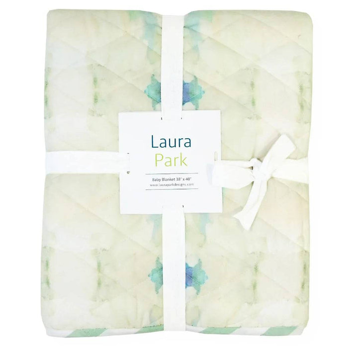 Laura Park Coral Bay Pale Blue Baby Blanket