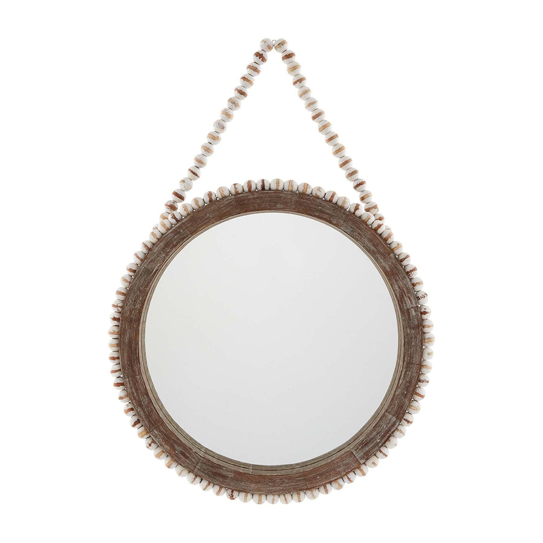 Round Hanging Beaded Mirror