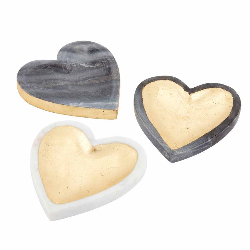 Marble Heart Trinket Trays