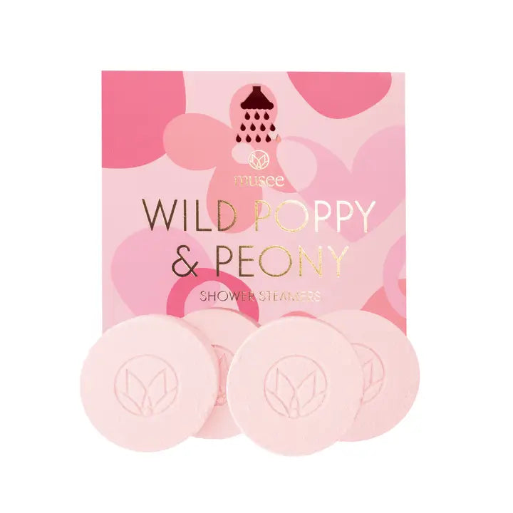 Wild Poppy & Peony Shower Steamers by Musee