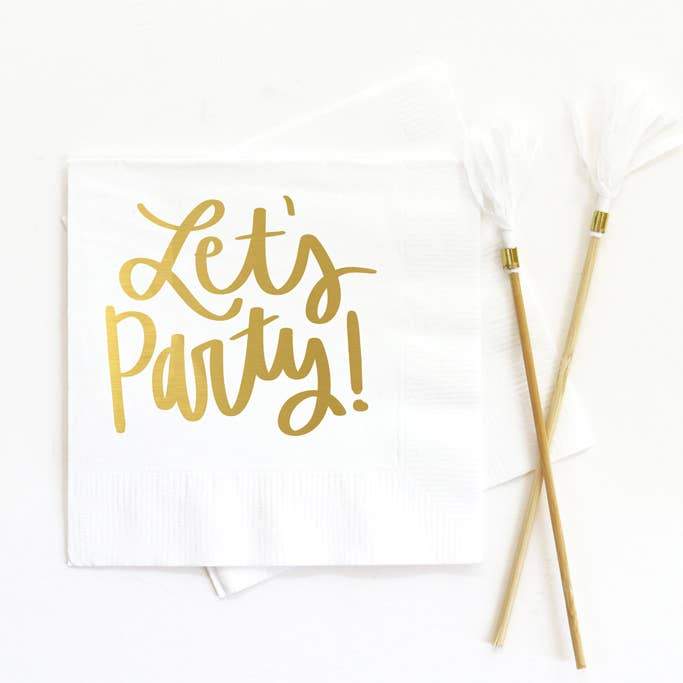 Let's Party Foil Cocktail Napkins