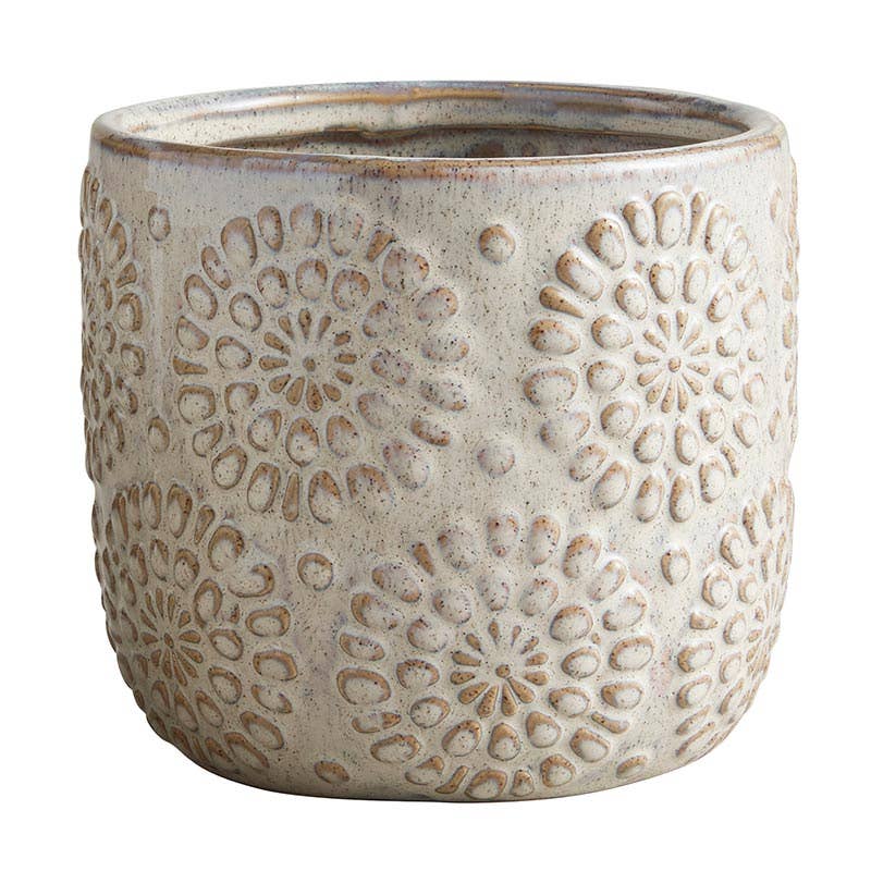Small Flower Embossed Pot - Bloom and Petal