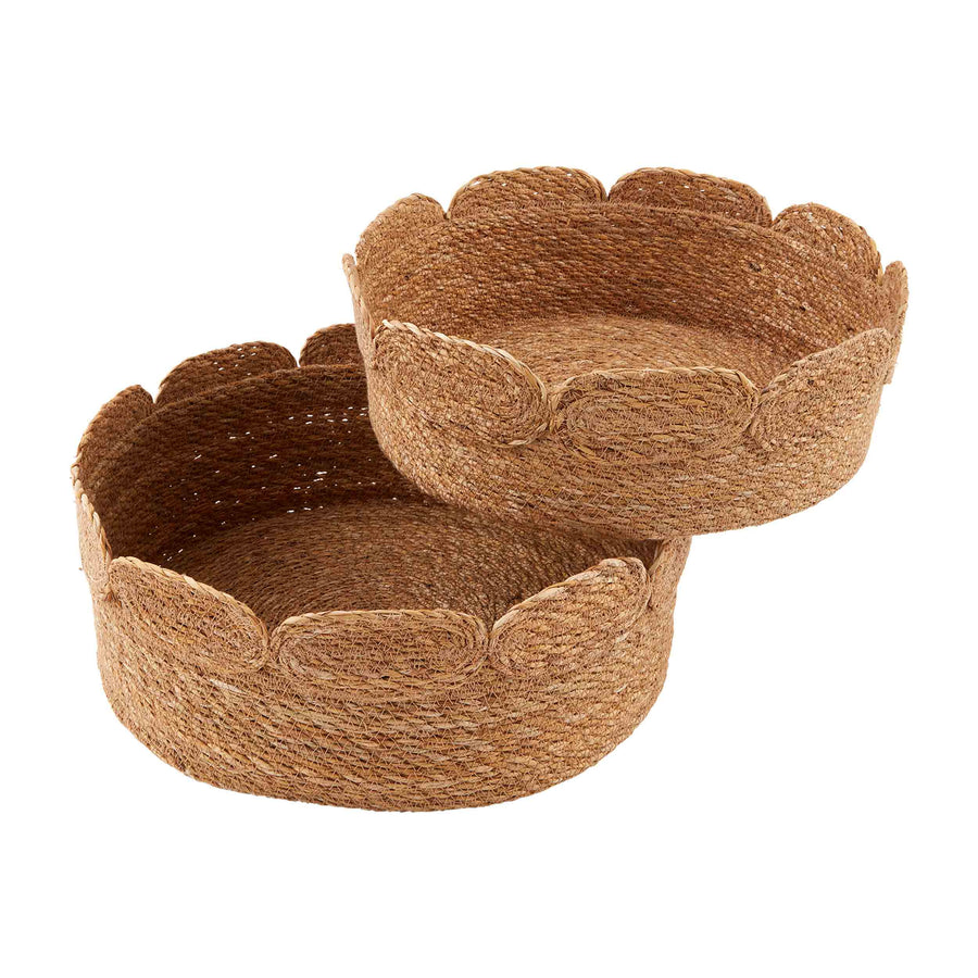 Scalloped Baskets- 2 Sizes - Bloom and Petal