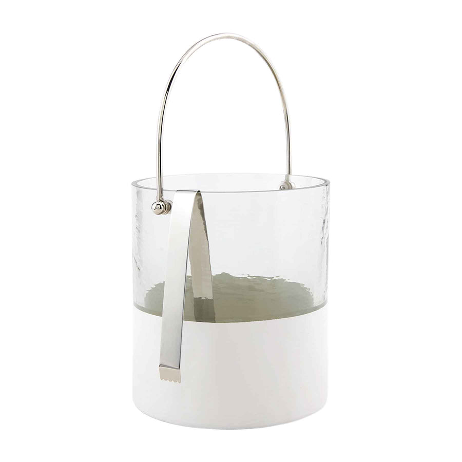 Glass & White Ice Bucket - Bloom and Petal