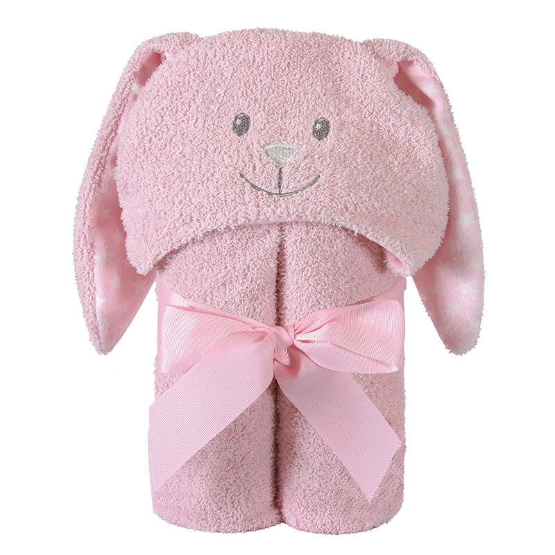 Hooded Towel- Pink Bunnie - Bloom and Petal