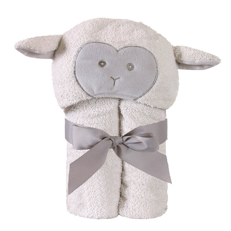 Hooded Towel- Lamb - Bloom and Petal