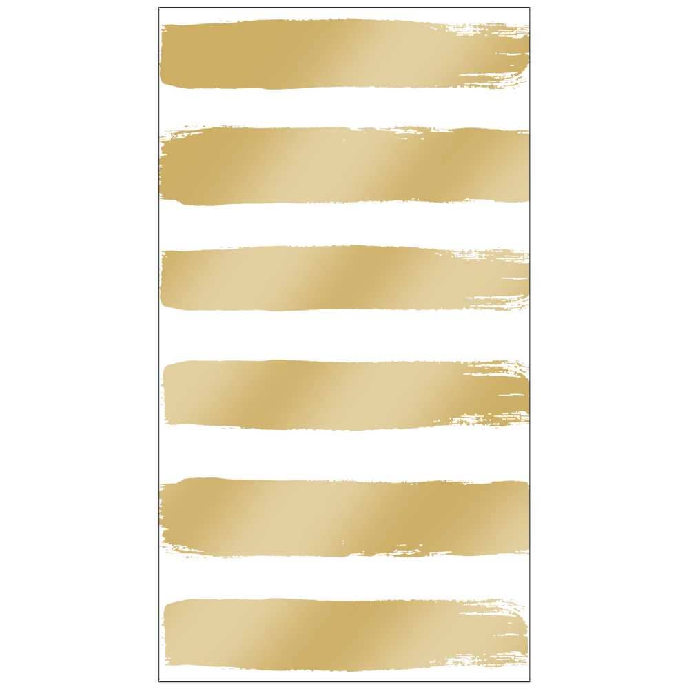 Striped Gold Napkins Unfolded - Bloom and Petal